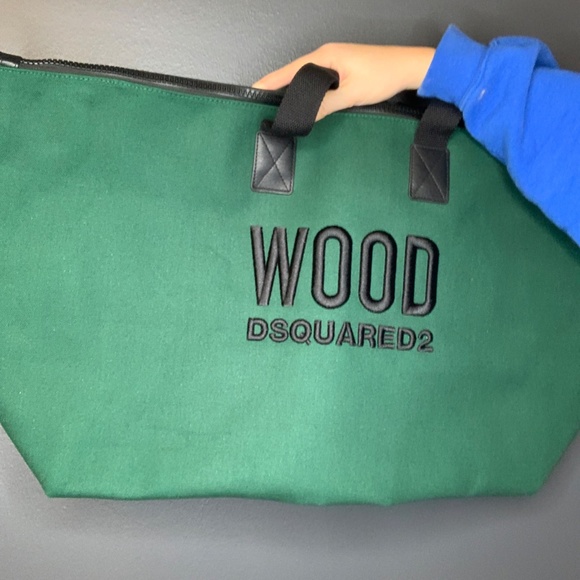 WOOD DSQUARED2 GREEN OVER NIGHT BAG - Picture 2 of 7